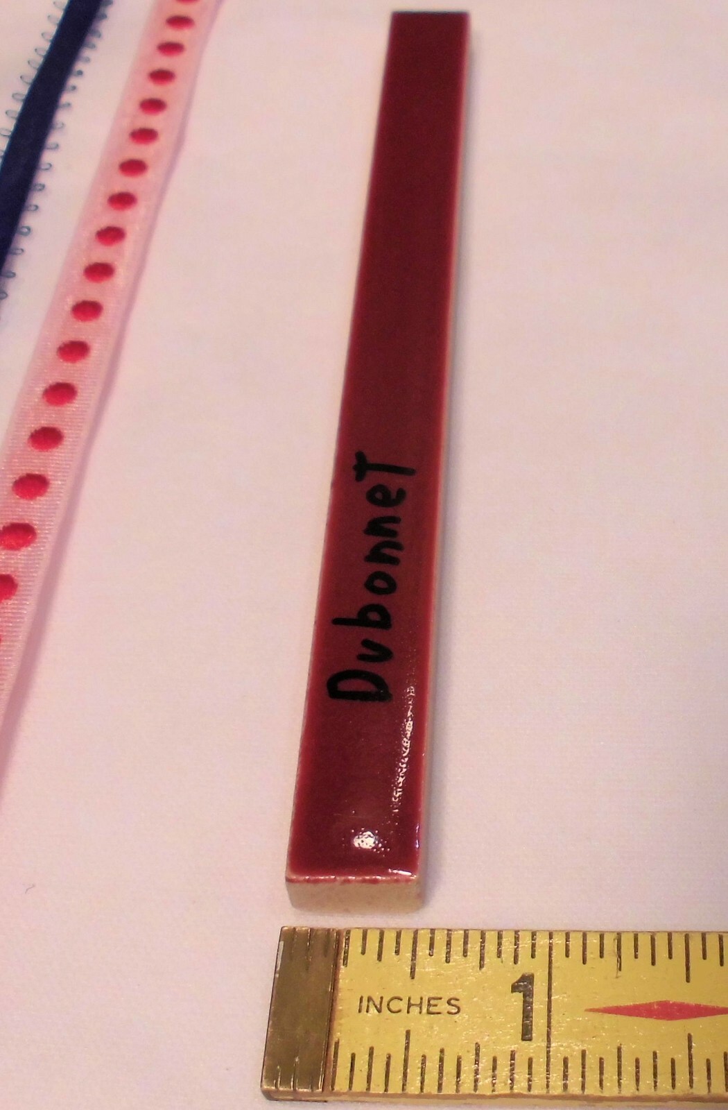 Royal Blue Ceramic Pencil Liner Tile – 1/2" X 6", Glossy, By American Olean 5 thumbnail image