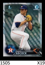 1-2016 BOWMAN CHROME DRAFT REFRACTOR BRETT ADCOCK ASTROS QTY AVAILABLE