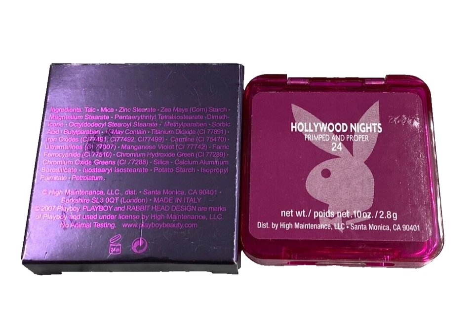 Sombra de ojos Playboy Hollywood Nights Duo 24 preparada y adecuada 0,10 oz nueva en caja Foto 4 de 4