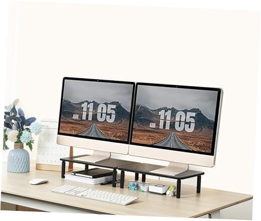 Monitor Stand for Desk - 2 Pack Monitor Riser ,Adjustable Laptop Riser,Desk-image
