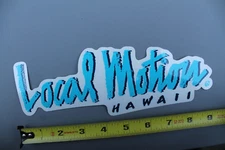 LOCAL MOTION Hawaii Surfboards Aloha Turquoise 80's LM1 Vintage Surfing STICKER