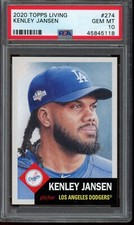2019 Topps Living Set #274 Kenley Jansen PSA 10 Gem Mint SP Short Print Card