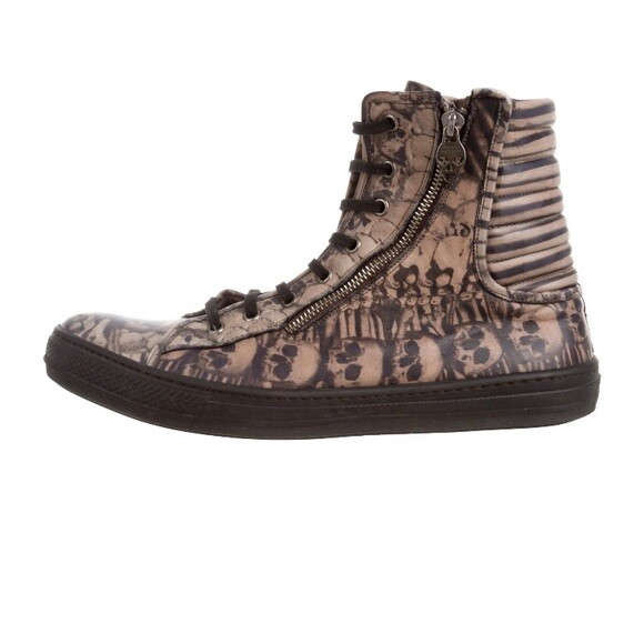 Leather Lo-Top Sneakers Skull&Bones