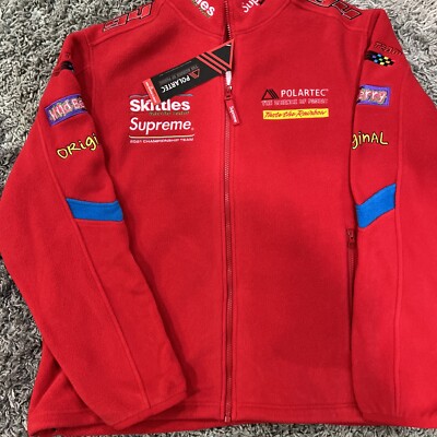 Supreme Skittles Polartec Fleece Jacket Red New Tags Size Large L