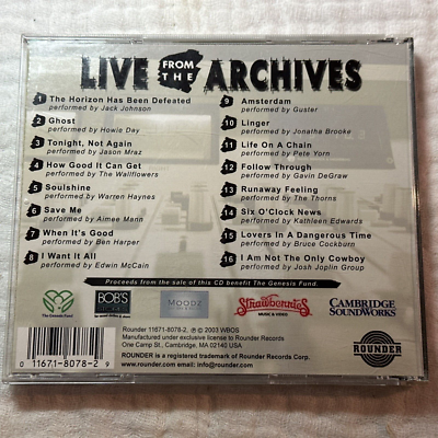 92.9 WBOS: Live from the Archives, Vol. 1 - Audio CD - VERY GOOD