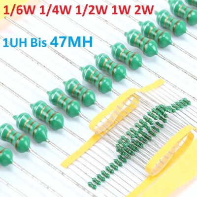 1/6W 1/4W 1/2W 1W 2W Color Ring Inductor/Induktivität Axial DIP Choke Coil