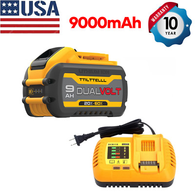 9Ah 12Ah LithiumIon Battery For Dewalt 20V/60V MAX FLEXVOLT DCB609 /Charger