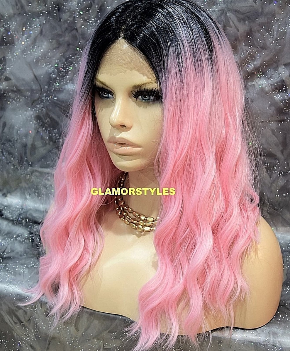 Pink Layered Beauty Lace Front Wig Amazon.com : 30 Inch Pink Lace Front Wig Human Hair Pre  main image 2