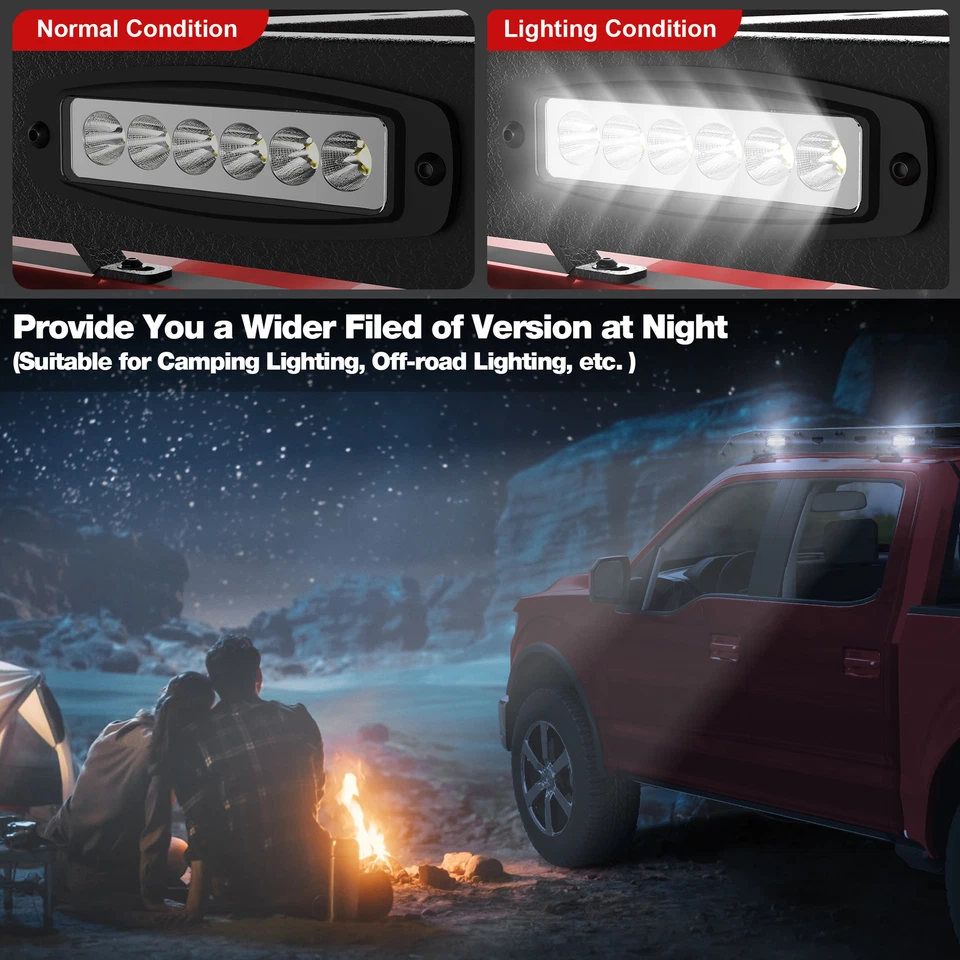 Off-Road Steel Roof Rack Luggage Carrier W/LED Lights For 2009-2014 Ford F150 - Изображение 4 из 4