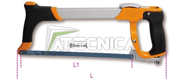 Seghetto manuale sega Beta 1726BM 1726 BM per metalli ferro sgancio automatico
