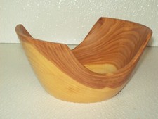 Live edge wood bowl handemade from ash wood 6" l x 5"w 3" h.