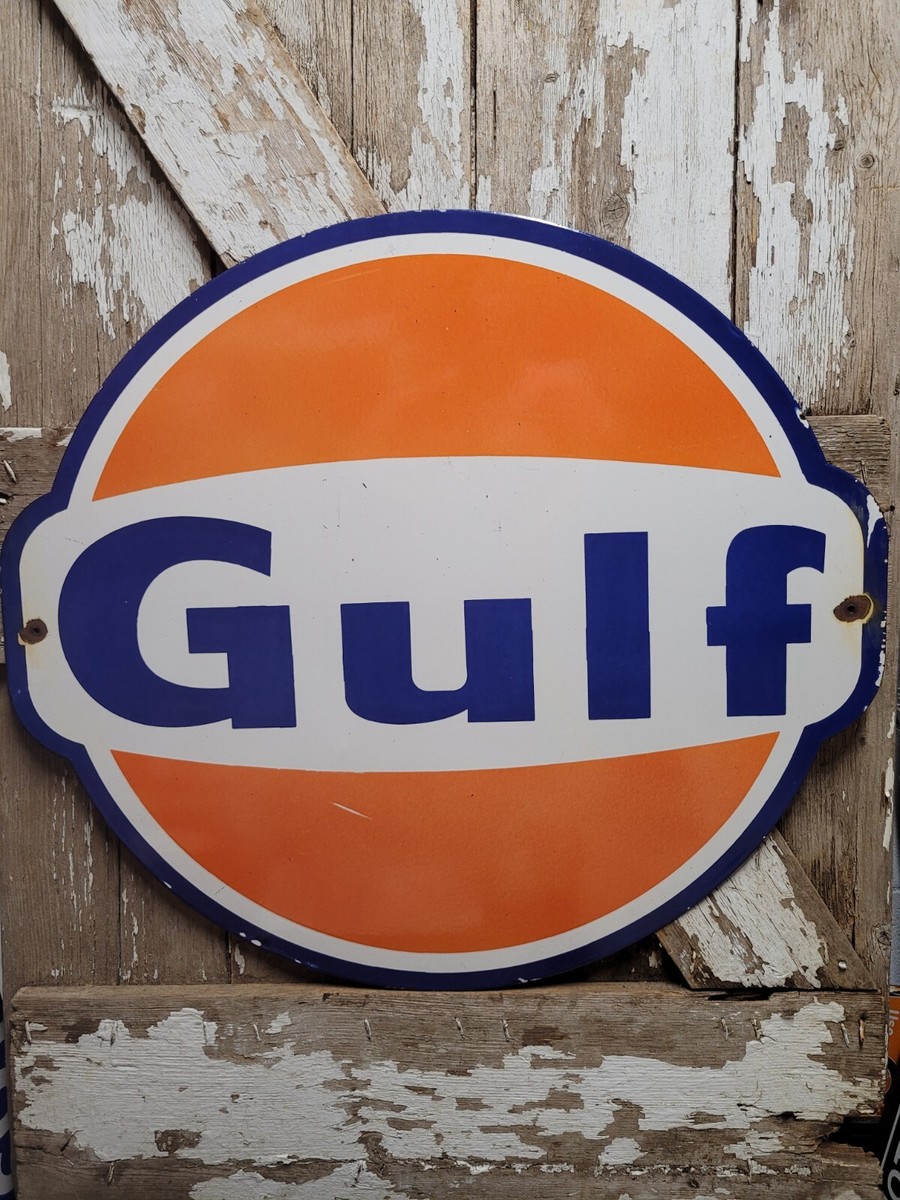 Gulf vintage sign ガレージ、店舗に！USAヴィンテージサイン Gulf vintage sign ガレージ、店舗に！USAヴィンテージサイン