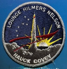STS-26 SPACE SHUTTLE MISSION CREW 4 INCH SILVER BULLION THREAD EDGE PATCH