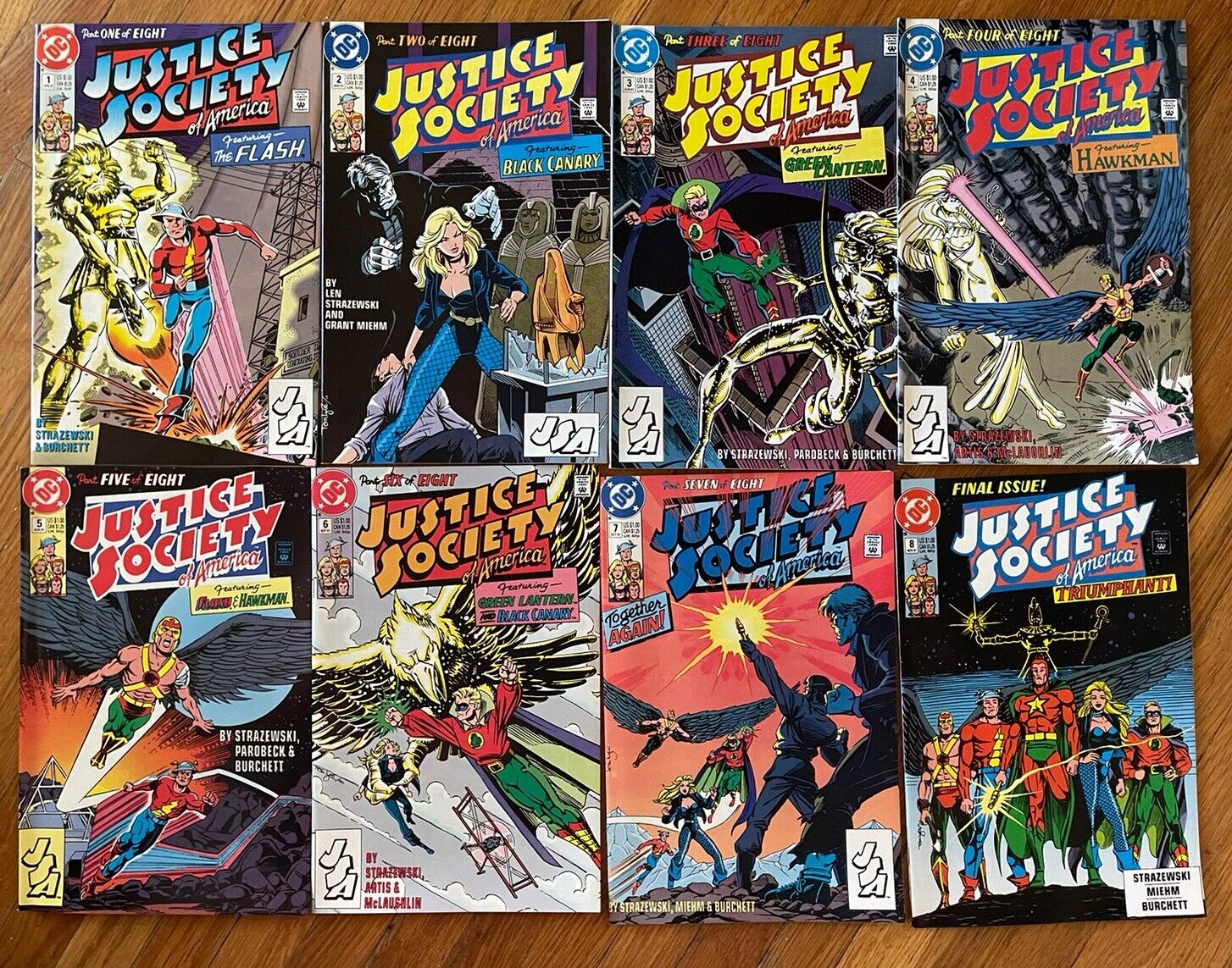Justice Society of America #1-8 1991 Comp Series  DC Comics Flash Green Lantern