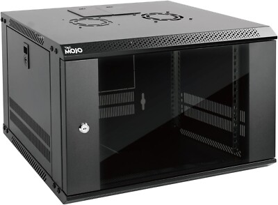 Tecmojo 6HE 450mm tief Wandmontage Serverschrank IT Netzwerk Rack Gehäuse, Locka