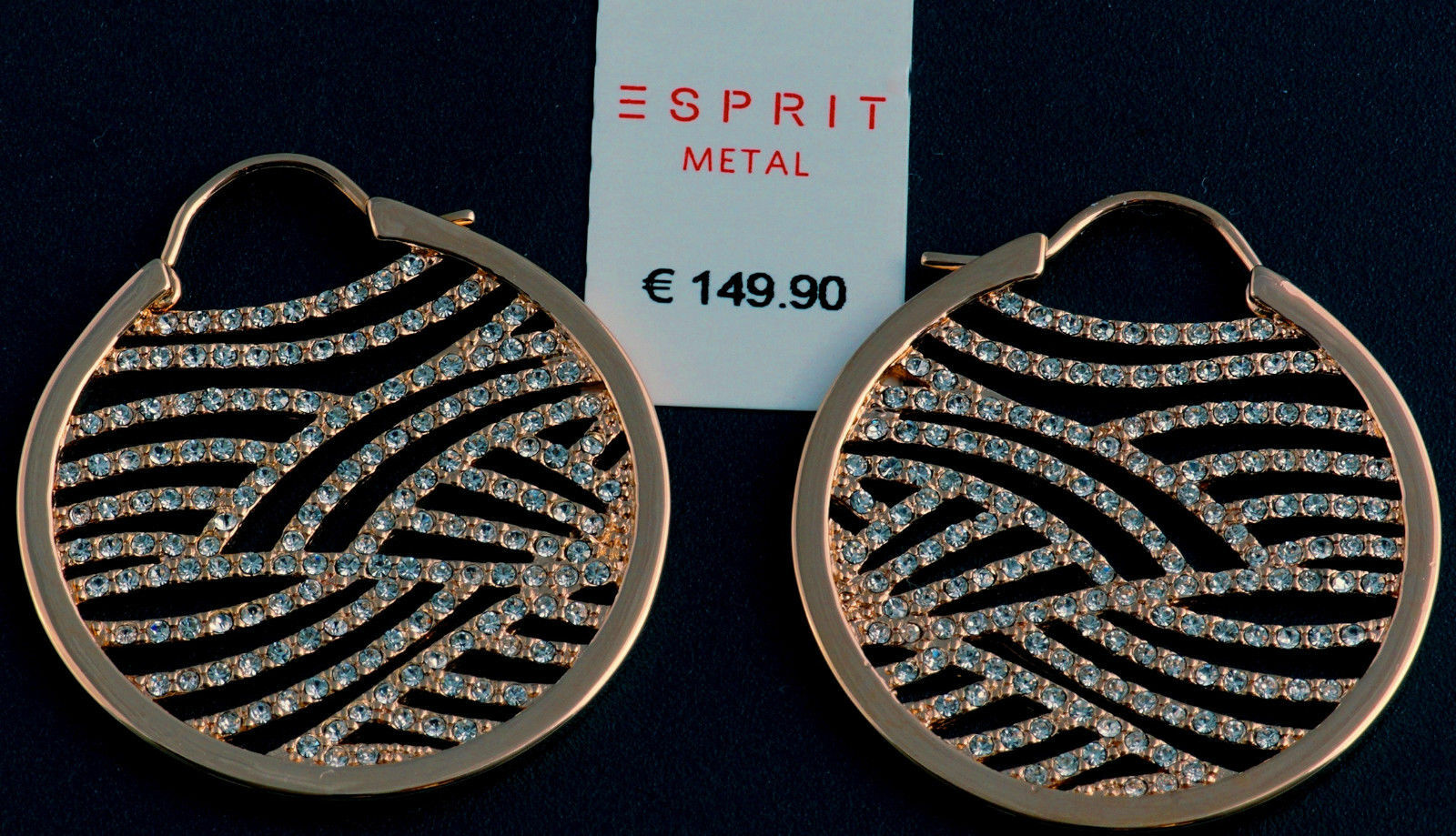 Boucles d'oreilles esprit créoles en plaqué or rose et oxydes de zirconium