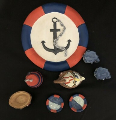 1995 Young s Inc. Mini Decorative Tea Set Anchor Boat Nautical