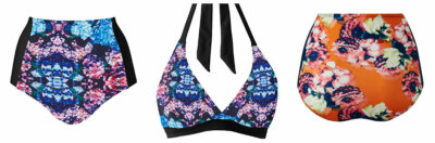 Wolf & Whistle Bikinihose oder Oberteil mit Blumenmuster (N40)