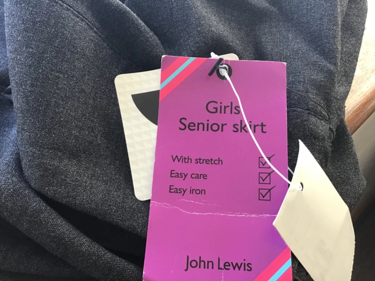 John Lewis uniform Girls Stain Resistant School Pencil Skirt Grey