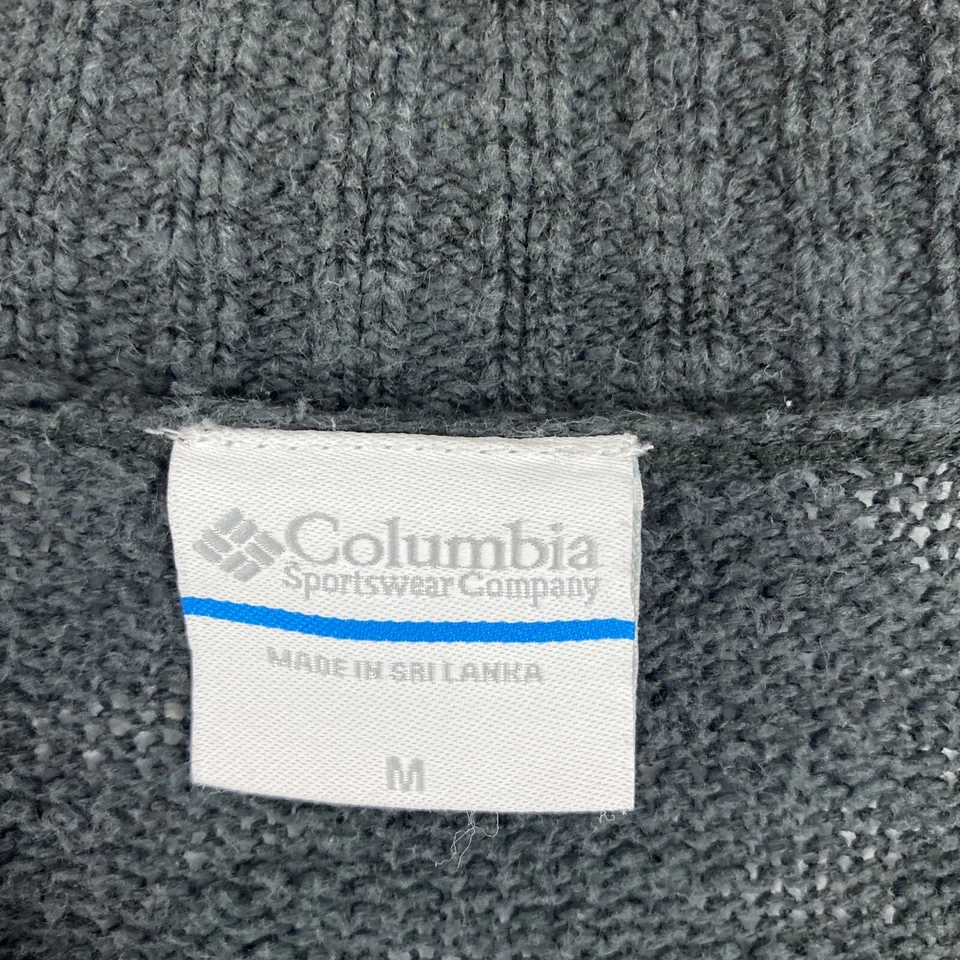 Suéter Columbia Mujer Mediano Manga Larga Frente Abierto Cárdigan Gris Carbón Foto 3 de 4