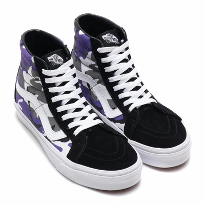 vans sk8 hi purple camo