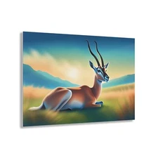 Gazelle Wildlife Wild Animal Africa Antelope AI Generated Wall Art Acrylic Print