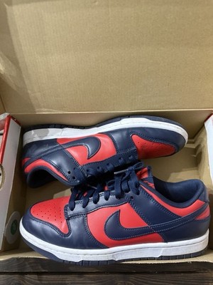 Nike Dunk Low Retro University Red Obsidian DV0833-601 Men's Leather Sneakers