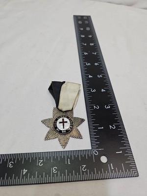 In Hoc Signo Vinces Masonic Jewel Star With Motto Brooch Pin 