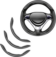 Auto Lenkradabdeckung, 3Er Set Universal Segmented Lenkradschutz, Kohlefaser Ant