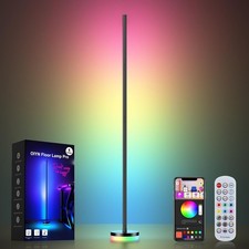 Corner Floor Lamp RGBICW LED Corner Lamp W/ 1300lm Smart Modern Floor Lamp,App 