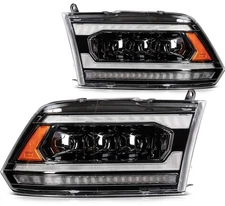 Headlamp For Dodge Ram 1500 2500 3500 2009-2018 LED DRL Headlights Assembly Pair