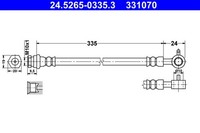 ATE Bremsschlauch 24.5265-0335.3 FüR NB Mazda MX 2 16V NB6C NB8C