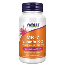 MK-7 Vitamin K-2 Extra Strength 120 VegCaps 300 Mcg
