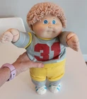Vintage Cabbage Patch Kid Wheat Blonde Loop Hair Boy Blue Eyes Orig. Clothes