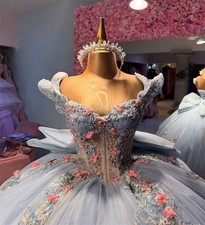 Princess Quinceanera Dress for Girls Appliques Cap Sleeves Bowknot Lace-up