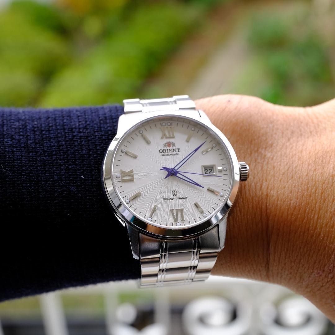 ORIENT Automatic Silver Watch with White Dial and… - image 3