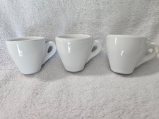 (Set di 3) Tazzine da espresso vintage Nuova Point porcellana bianca Italia 2,5"