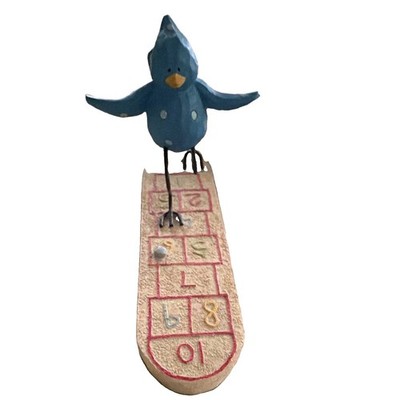 Ganz Tweet Along With Me ''A Hoppin' Good Time'' Bluebird Wood Figurine