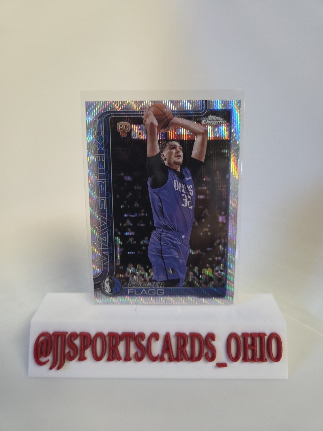 2025-26 Topps Chrome Cooper Flagg #251 Wave Refractor Rookie RC Mavericks &04161