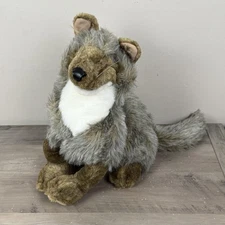 Folkmanis FolkTails Coyote Hand Puppet Large Plush Gray Brown Stuffed Animal Toy