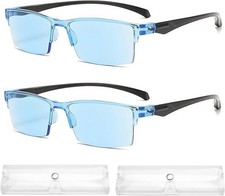 2 Pcs Auto Focus Glasses, Automatic Zoom Reading Intelligent Self Adjusting P...
