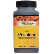 Fiebing's 4 Fl Oz Brown Acrylic Resolene Leather Finisher Water Resistant Glossy