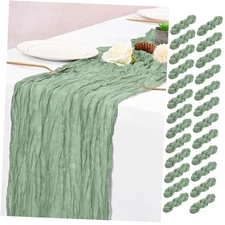 Table Runner 17 x 108inch Cheesecloth Table Runner Boho 25 Pack Sage Green