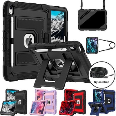 Heavy Duty Shockproof Case w Strap for iPad (A16) 11th 10th Gen Air 11'' M2/M3/M4