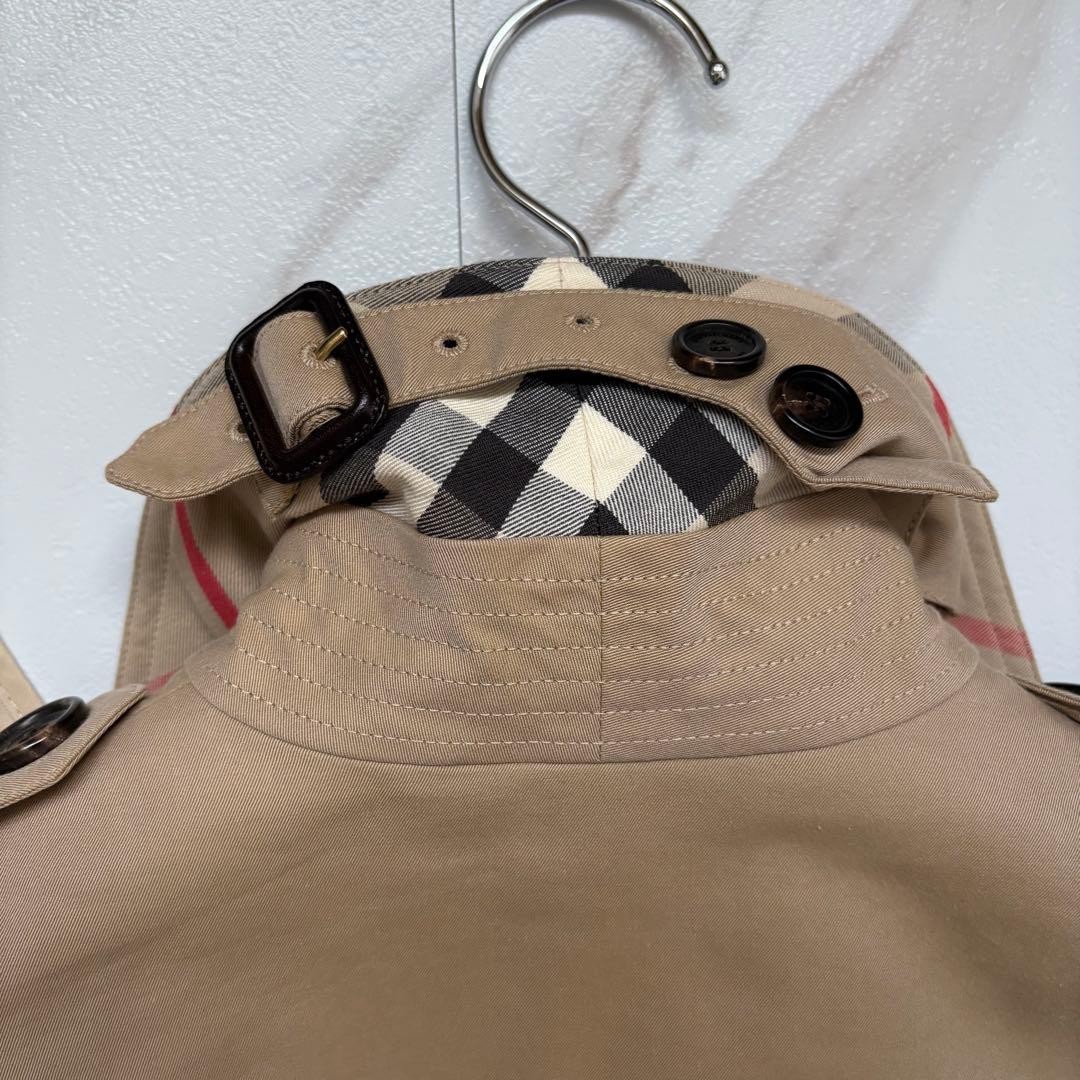 Burberry Trench Coat Beige Cotton With Check Pattern Size 36 For Women thumbnail 14