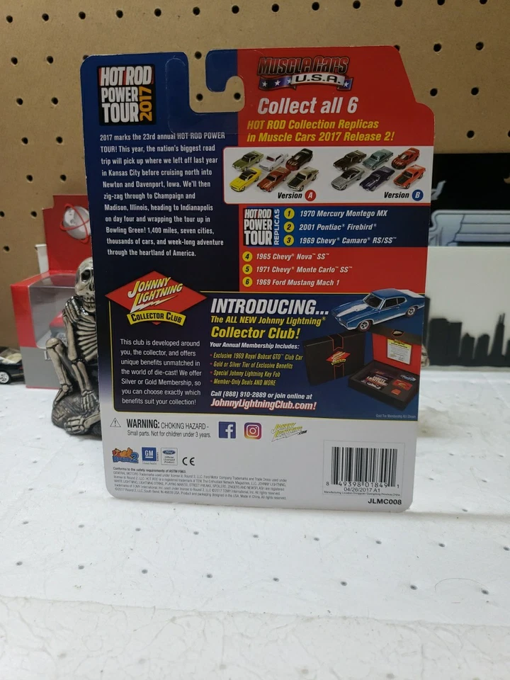 Chevrolet Camaro RS/SS Hot Rod Power Tour Series 1969 Johnny Lightning en azul Foto 4 de 4