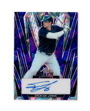 2024 Leaf Metal SPENCER JONES Purple Crystal #3/7 AUTO ROOKIE CARD RC AUTOGRAPH. rookie card picture