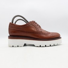 The Office of Angela Scott Miss Lucy Brown Leather Women's Size EU 39.5 Chunky