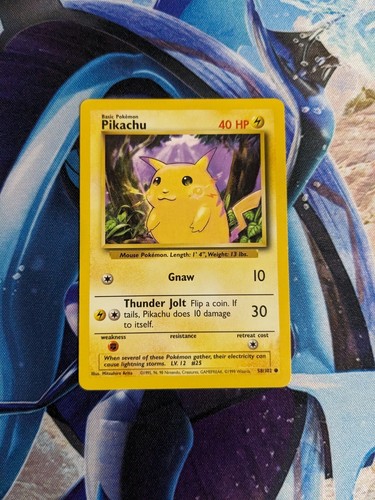 Pikachu 58/102 Base Set Pokemon Card TCG Vintage Pokemon Trading Card Game - Picture 1 of 5