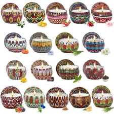 Scented Candles Bulk, 18 Pack Soy Wax Candles for Home, Long Burning Small Ja...